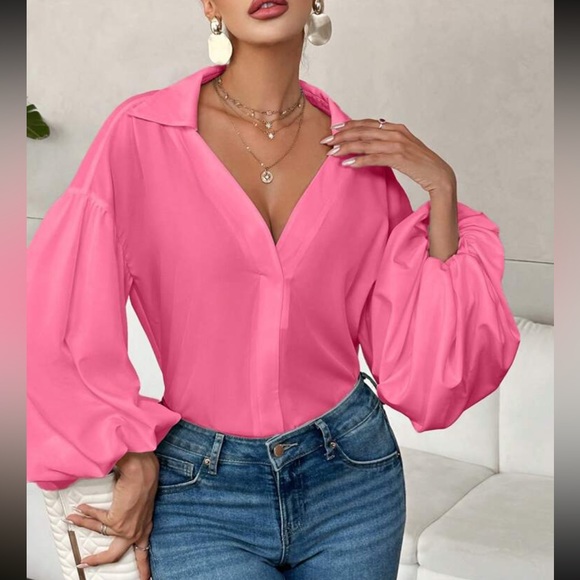 Luxe lantern sleeve blouse - Picture 5 of 15